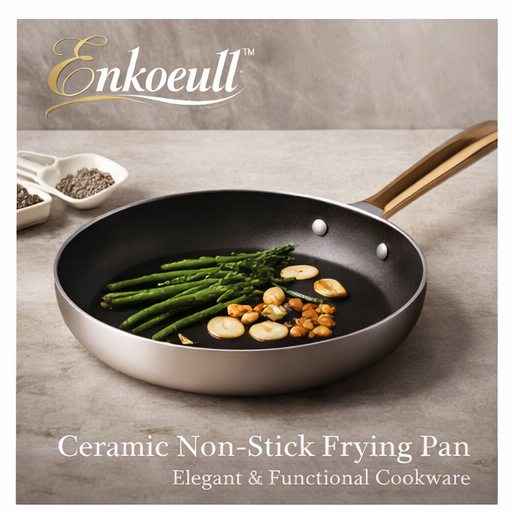 Enkoeull™ Ceramic Non-Stick Frying Pan – Elegant & Functional Cookware
