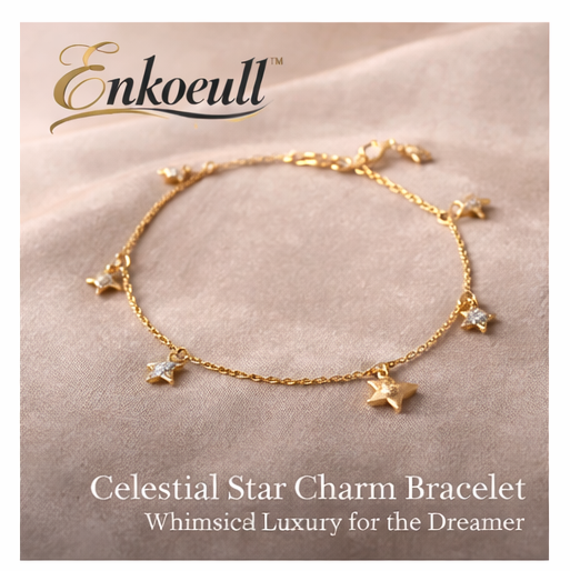 Enkoeull™ Celestial Star Charm Bracelet – Whimsical Luxury for the Dreamer